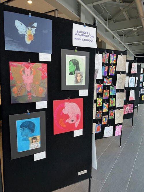Display of Tulsa Public School Art Students Work