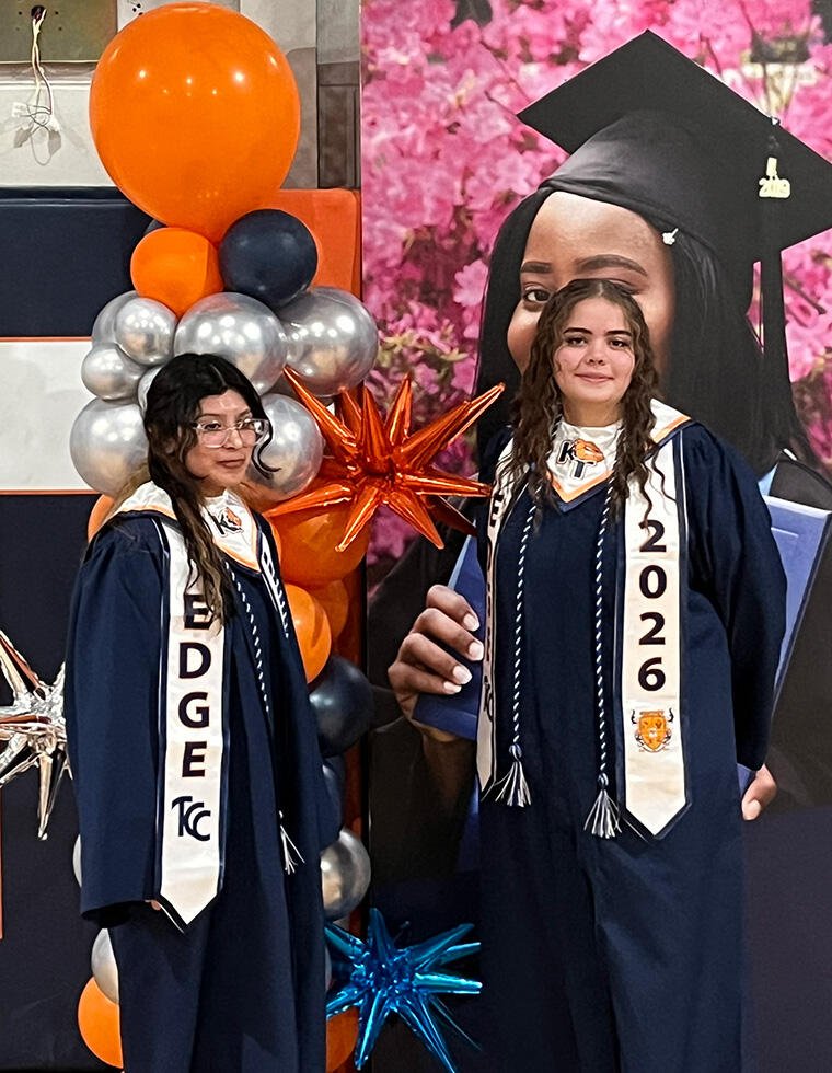 Two KIPP graduates receive their TCC EDGE Cords
